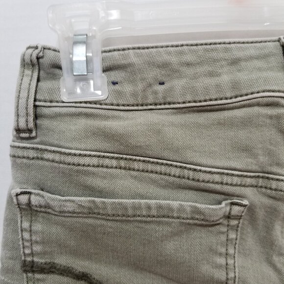American Eagle shorts 2 Hi-Rise Shortie stretch denim jean frayed raw hem cuffed - Picture 9 of 14